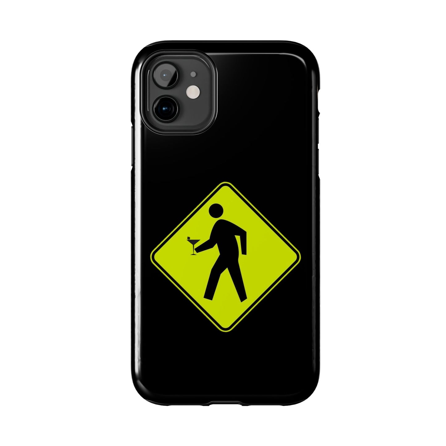 Pedestrian Crossing with Adult Beverage Tipsy  Martini Glass Hand Tough Case