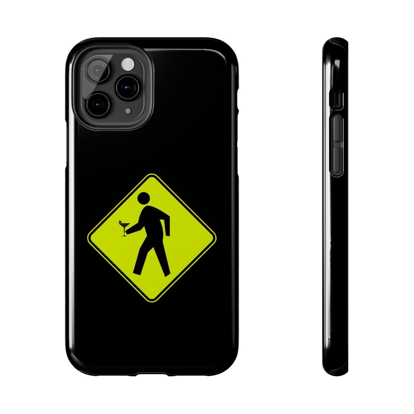 Pedestrian Crossing with Adult Beverage Tipsy  Martini Glass Hand Tough Case