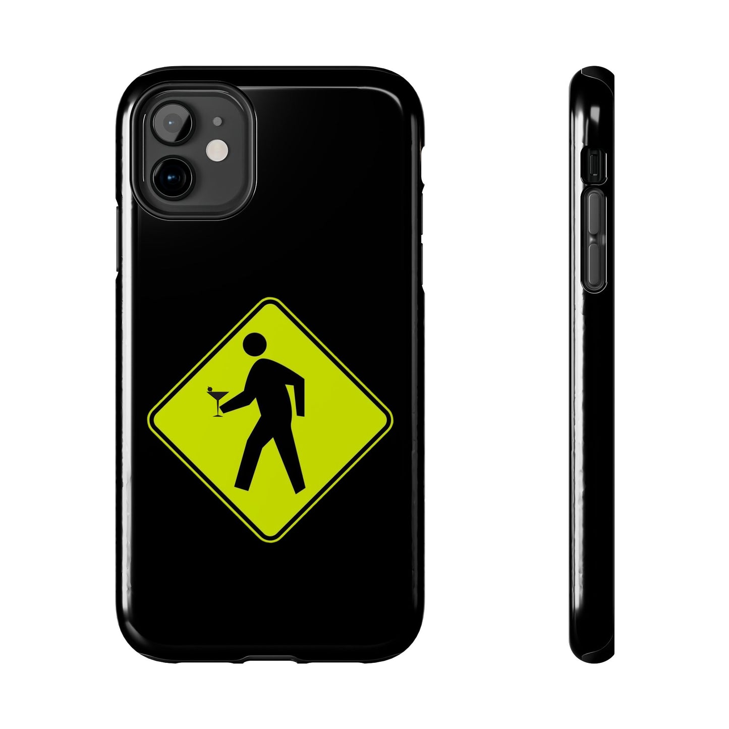 Pedestrian Crossing with Adult Beverage Tipsy  Martini Glass Hand Tough Case