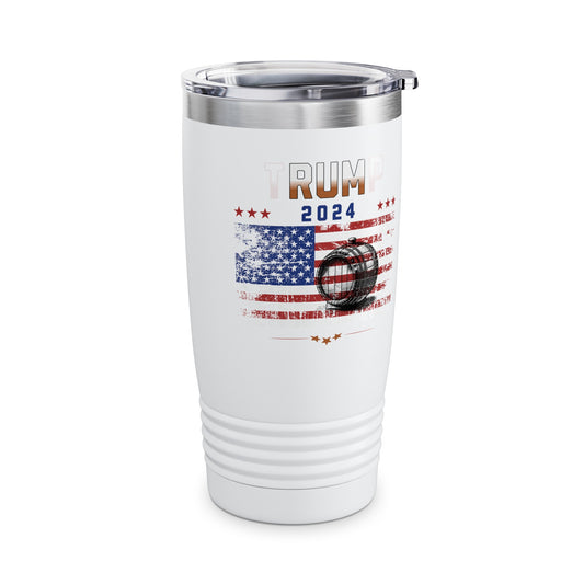 Rum 2024 Ringneck Tumbler, 20oz Trump Funny White/Stainless