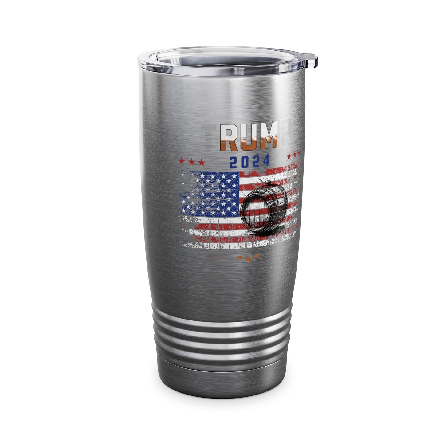 Rum 2024 Ringneck Tumbler, 20oz Trump Funny White/Stainless