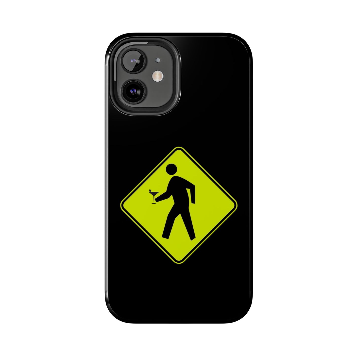 Pedestrian Crossing with Adult Beverage Tipsy  Martini Glass Hand Tough Case