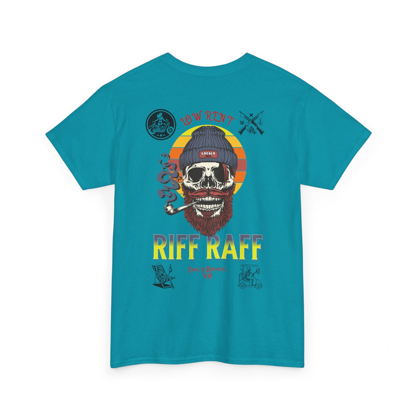 Low Rent Riff Raff Chic's Beach VA Locals Tee Shirt Chesapeake Beach Go Home