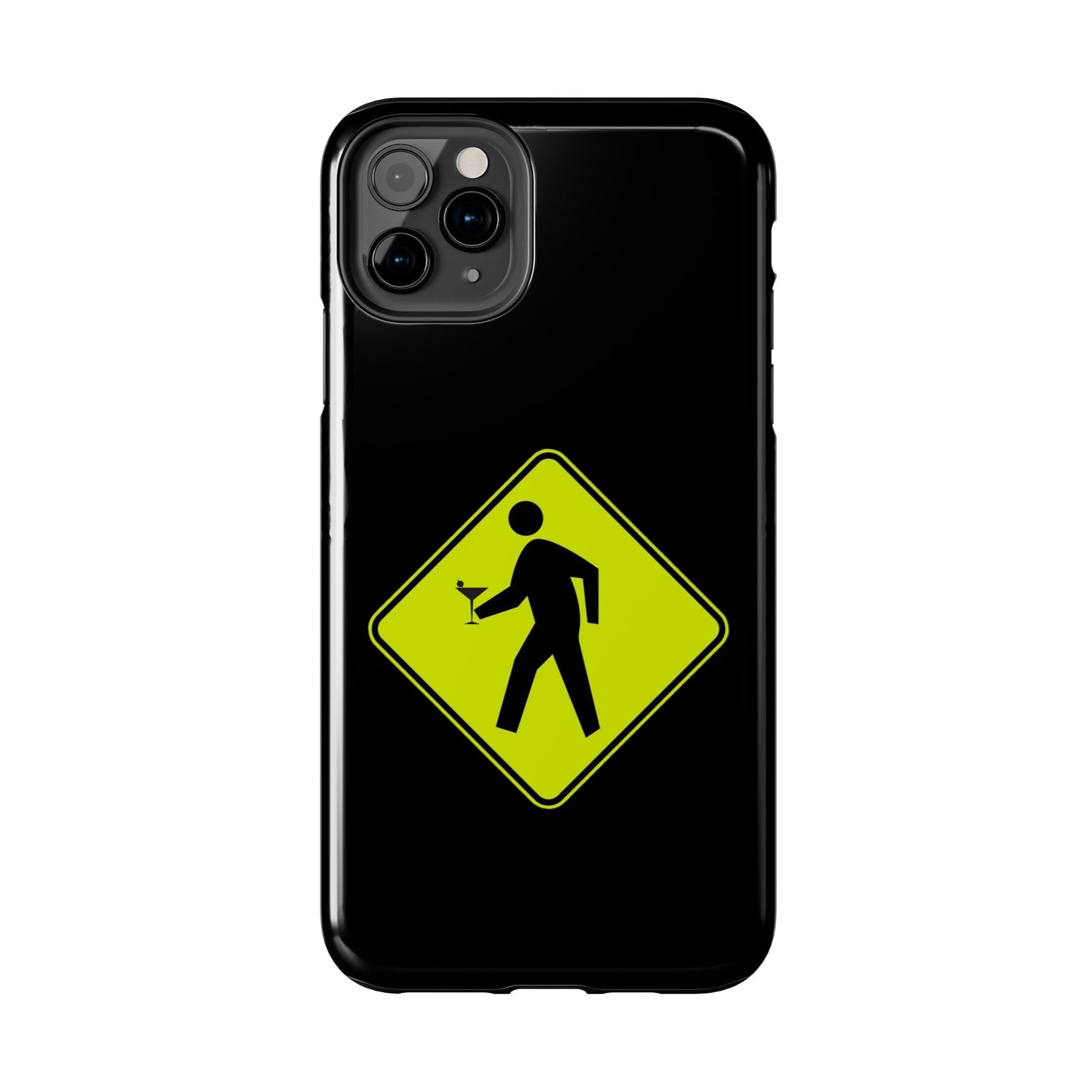 Pedestrian Crossing with Adult Beverage Tipsy  Martini Glass Hand Tough Case