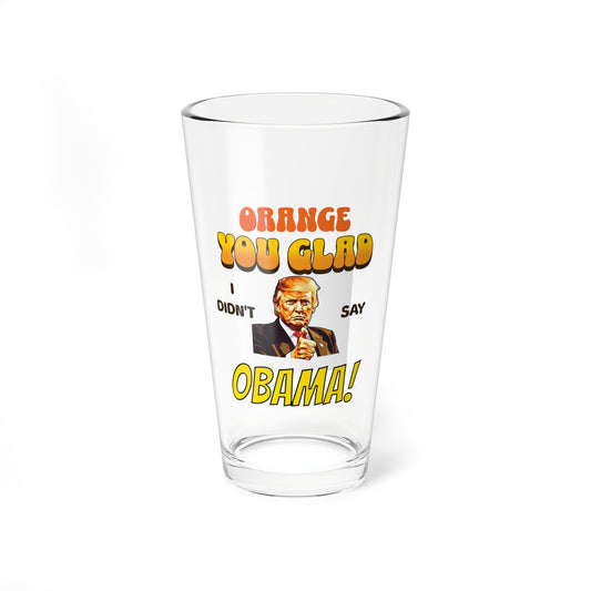 Funny Trump Orange Juice Glass, 16oz