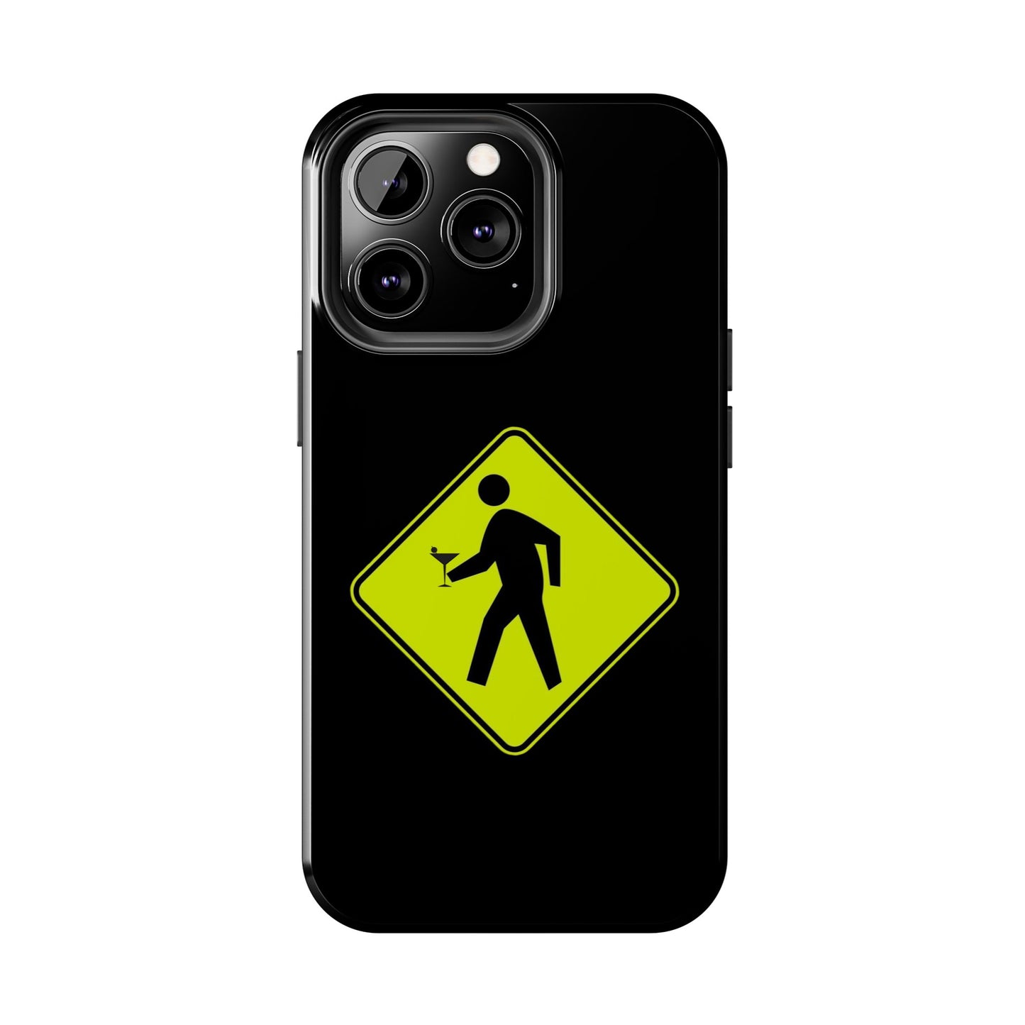 Pedestrian Crossing with Adult Beverage Tipsy  Martini Glass Hand Tough Case