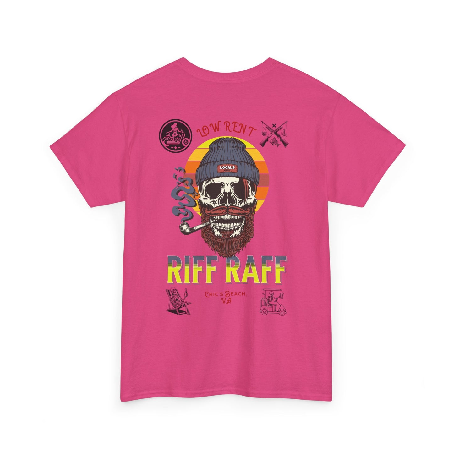 Low Rent Riff Raff Chic's Beach VA Locals Tee Shirt Chesapeake Beach Go Home