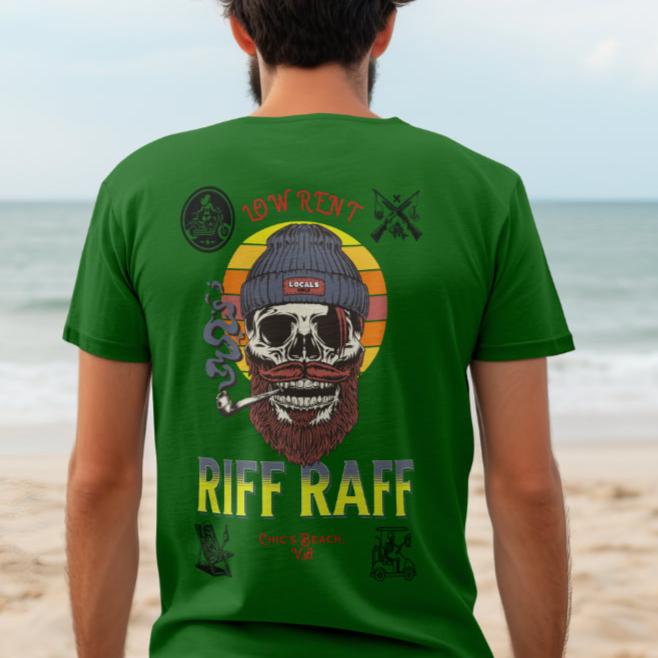 Low Rent Riff Raff Chic's Beach VA Locals Tee Shirt Chesapeake Beach Go Home