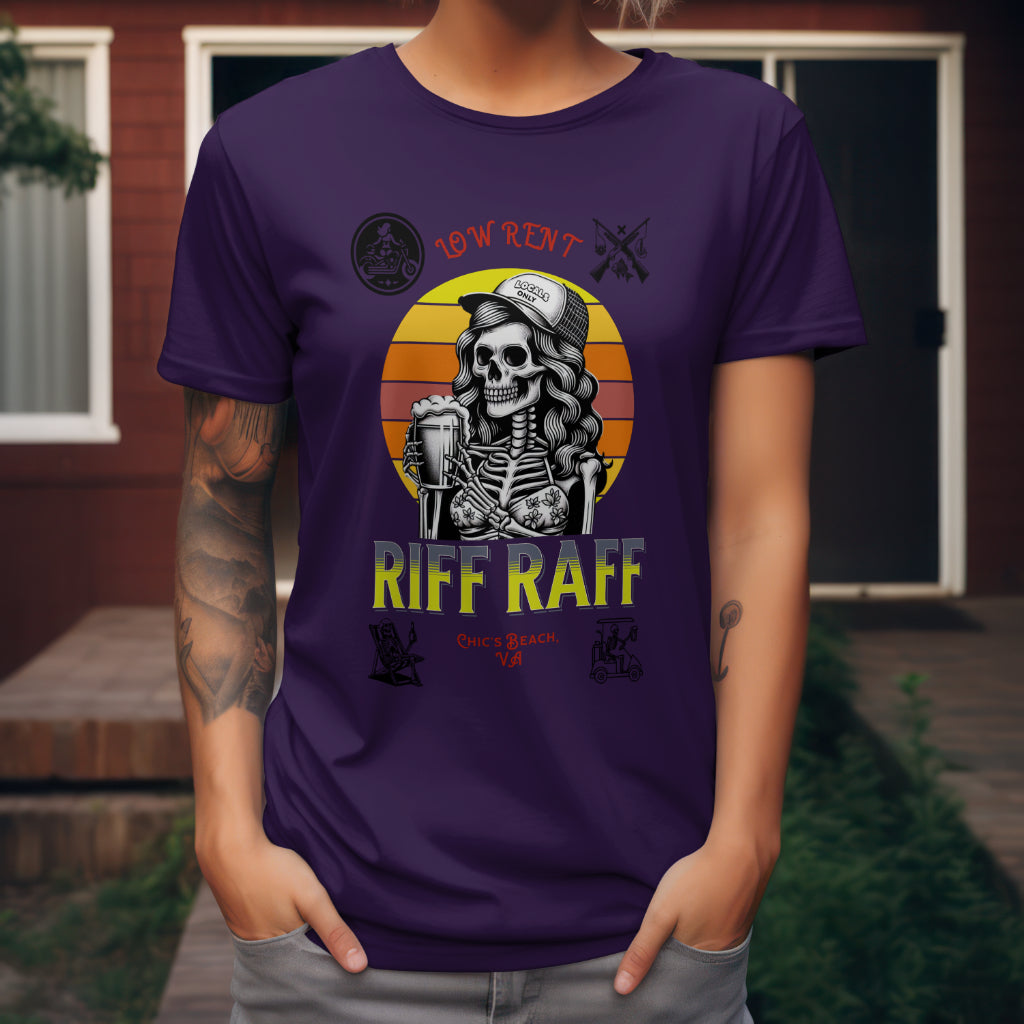 Low Rent Riff Raff Chic's Beach VA Locals Tee Shirt Chesapeake Beach Women's Tee