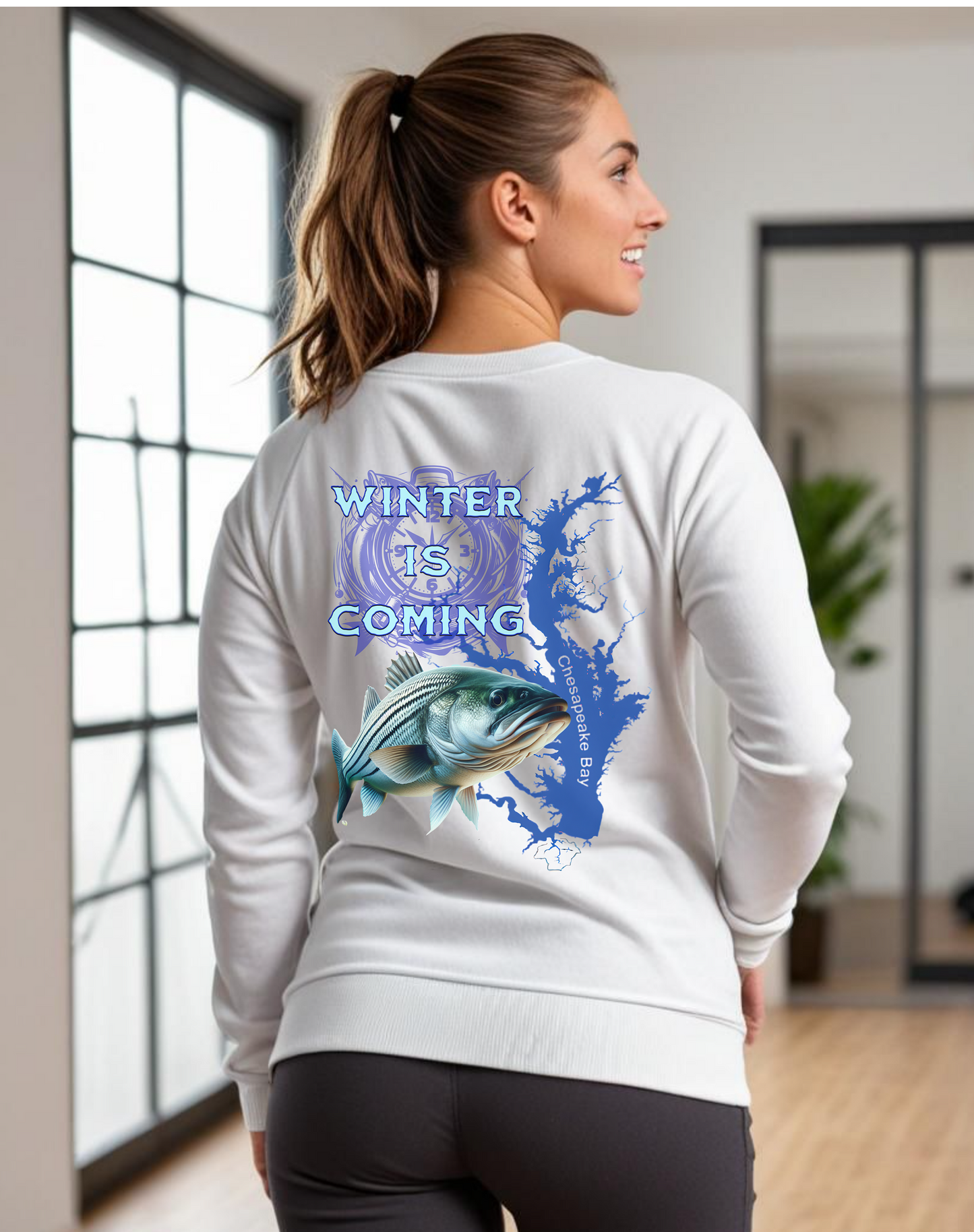 Chesapeake Bay Fishing Crewneck Sweatshirt